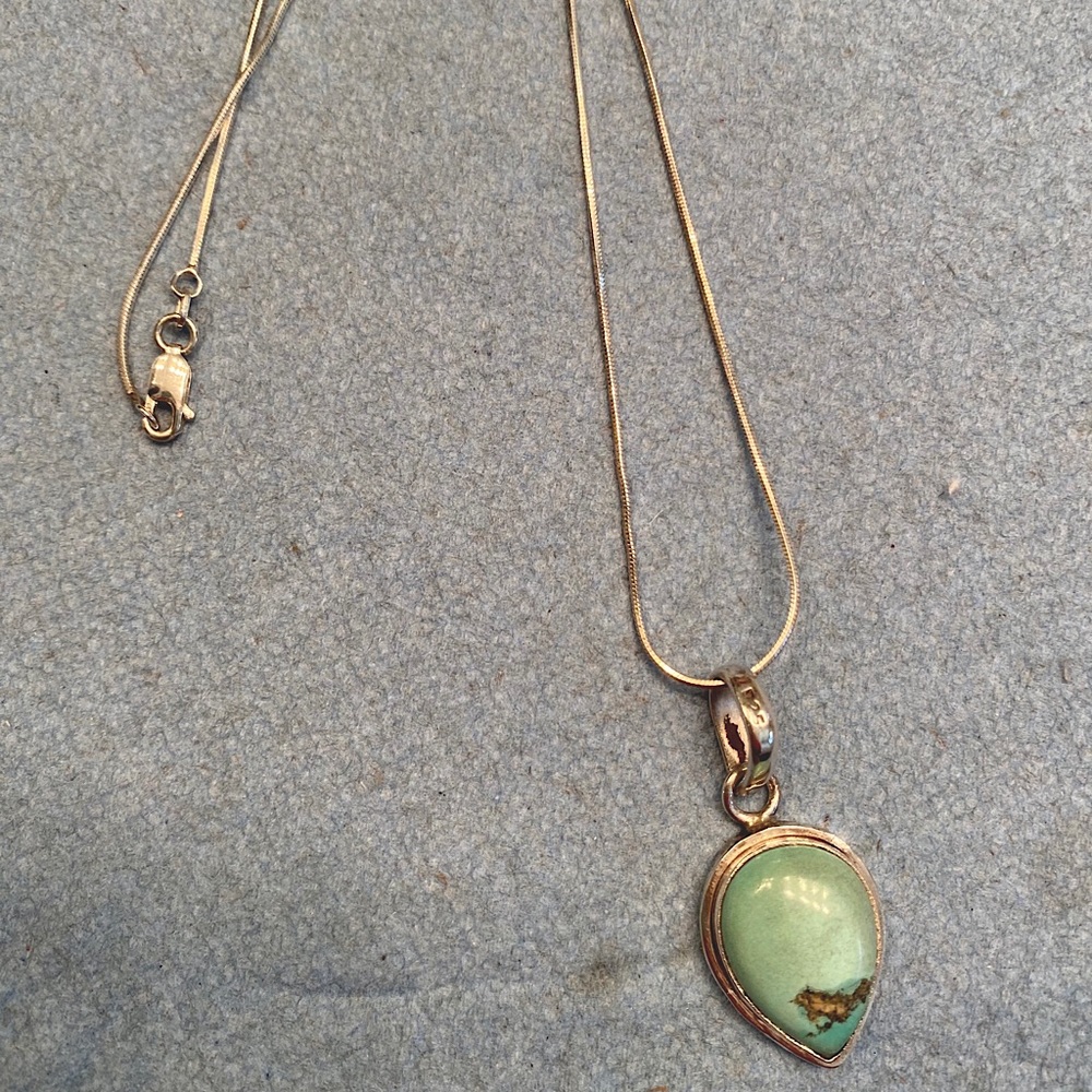 Turquoise silver necklace